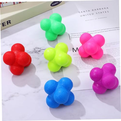 Alasum 6Pcs Hexagonal Agility Balls for Reaction Training High Difficulty Reflex Balls for Sports Exercise Lightweight Durable for Team Games and Parent Interaction