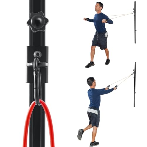 Resistance Bands Wall Mount System Adjustable Wall Anchor 35.5in Metal Gym Station for Exercises Home Fitness Workout Athletic Training,Resistance Bands Not Included