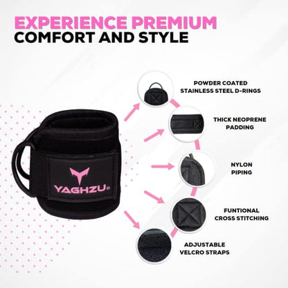 Ankle Straps for Cable Machines Women, Glute Kickback Cable Machine Attachments, Gym Ankle Cuffs, Wrist Cuffs for Workout, Leg Training Accessory, Fitness Gear for Home or Gym