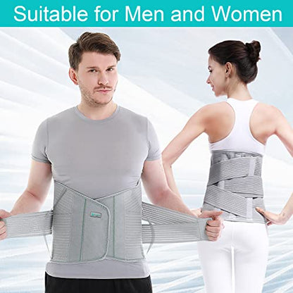 Entire Back Brace, Lumbar Support Belt for Women & Men, Adjustable Waist Trainer Belt for Entire Back Pain Relief,Keeps Your Spine Straight and Safe (XL) - size: X-Large (Pack of 1)