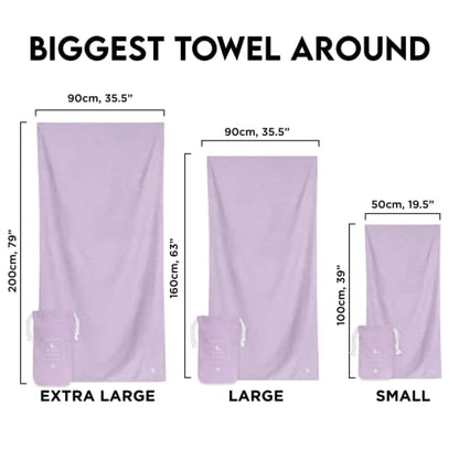 Dock & Bay Beach Towel - Quick Dry, Sand Free - Compact, Lightweight - 100% Recycled - Includes Bag - Essential - Meadow Lilac, Extra Large (200x90cm, 78x35) - color: Essential - Meadow Lilac, size: Extra Large (200x90cm, 78x35")