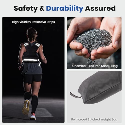 LIONSCOOL Adjustable Weighted Vest for Men and Women - size: 20-32LB