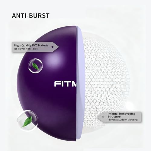FITMIND_Pilates Ball 10 Inch Anti-Burst Slip Resistant Mini Yoga Ball for Fitness, Core Training, Physical Therapy, Balance, Stability, Stretching 200kg 440lbs Capacity