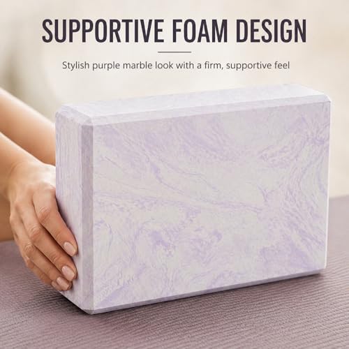 Yoga Block – High-Density Foam Exercise Block for Yoga, Pilates, Stretching & Meditation – Non-Slip, Lightweight & Durable by Lunai