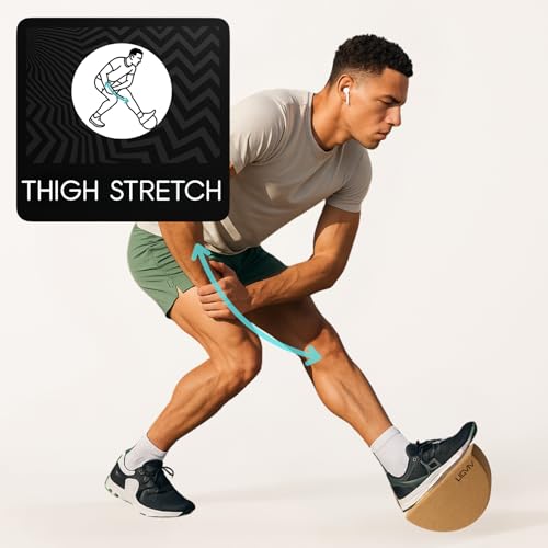 Calf and Foot Stretcher, Adjustable 0-90° Cork Rocker Board for Muscle Stretching, Physical Therapy and Plantar Fasciitis Relief