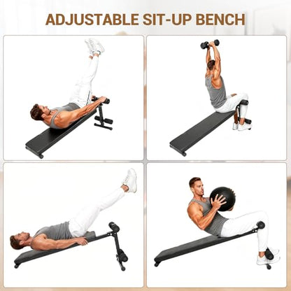Sit-Up Bench, Folding Adjustable Home Gym Workout Bench for Ab Exercise,Easy Assembled,Weight Capacity 220 LBS