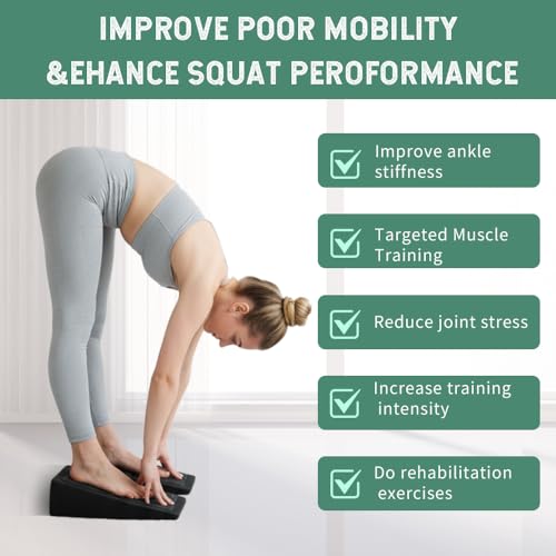 Squat Wedge Block Set of 3 - High-Density EPP Slant Board with 8.5° & 17° Stackable Angles - Deep-Groove Anti-Slip Surface for Calf Stretching, Physical Therapy & Ankle Mobility