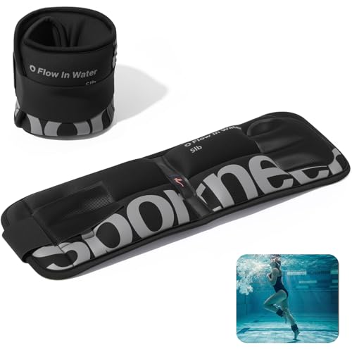 Sportneer Ankle Weights for Men Women Strength Training, 4/10 lbs Pair Leg Weights Set Comfortable and Soft Perfect for Dancing Running Walking Fitness Workout - color: Black, size: 5lb x 2