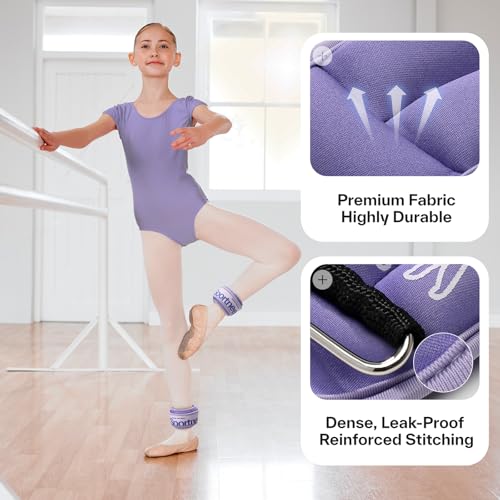 Sportneer Ankle Weights 0.5/1/2/3/5 LBS 1 Pair Wrist Leg Arm Weights - color: Purple, size: 1 lb x 2