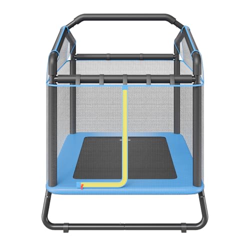 VEVOR 6FT Trampoline 72" Indoor/Outdoor Trampoline, Mini Trampolines with Safety Enclosure Net, Gymnastics Bar, Hammock, Recreational Trampoline Birthday