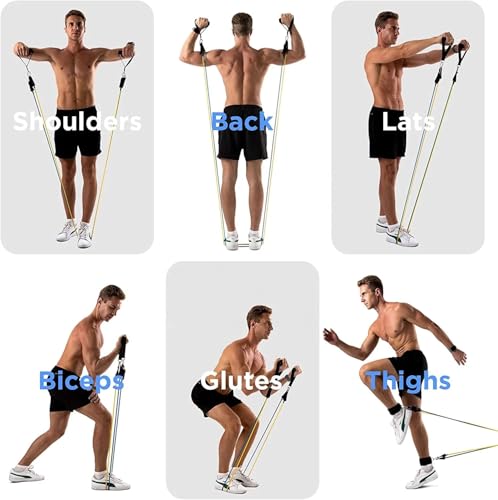 Resistance Bands, Exercise Bands, Workout Bands, Resistance Bands for Working Out with Handles for Men and Women, Exercising Bands for Fitness Weights Work Out at Home
