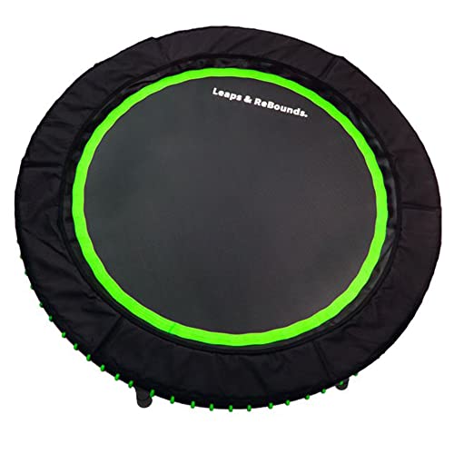 LEAPS & REBOUNDS Fitness Rebounder - 48 in Adjustable Stability Bar