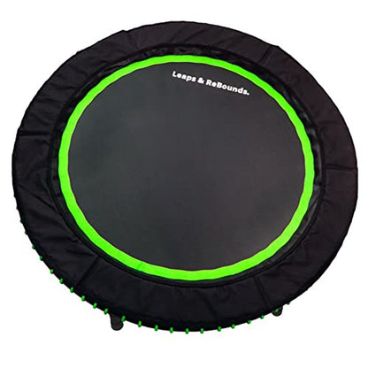 LEAPS & REBOUNDS Fitness Rebounder - 48 in Adjustable Stability Bar