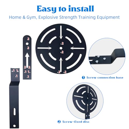 Wall Ball Target – Adjustable Rack Mountable Medicine Ball Target for Power Rack Attachments， Detachable Heavy-Duty Steel Power Rack Accessory for Home & Gym, Explosive Strength Training Equipment