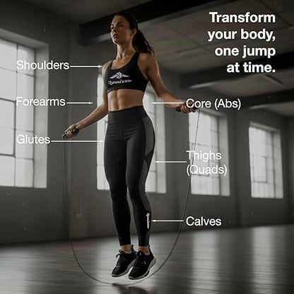 Jump Rope – Adjustable Speed Rope with Ball Bearings & Ergonomic Foam Handles | Includes 2 Towels & Carry Bag | Boxing CrossFit MMA Cardio & Home Workout - color: Green