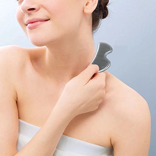 Stainless Steel Gua Sha Scraping Massage IASTM Soft Tissue Mobilization Tool (B Shape)