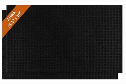 Extra Large (31.5 inch by 16 inch) Thick Rubber Service Bar Mat for Home Kitchen Counter Mat, Bartender Bar Mat, Dish Drying Mat, 2 Packs Black - size: 31.5x16 inches(2 Packs, Black)