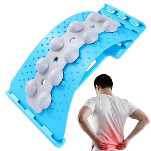 Lumbar Support Board, 4-Level Adjustable Back Stretcher for Lower Back, Stretching Board Equipment for Muscle Correction Shoulder Neck Nerve Workout Sleeping Sitting Yoga Exercise - color: A
