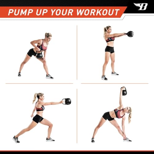 Bionic Body by Kim Lyons Soft Kettlebell with Handle | Soft Weight for Strength Training, Conditioning, Core & Full Body Workouts | Ergonomic Grip | Home Gym, Cross Training, HIIT & Functional Fitness Equipment - style: Orange - 15 LB