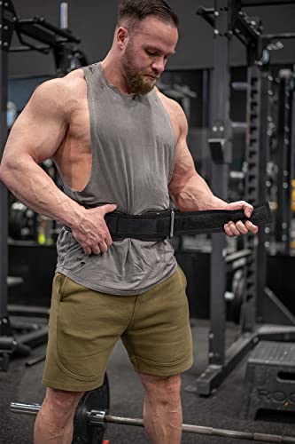 Lifting Belt for Weightlifting, Cross-Training, Olympic Lifting & Bodybuilding | Auto-Lock Padded Nylon Back Support for Squats, Deadlifts Bench Press, Gym, Workout