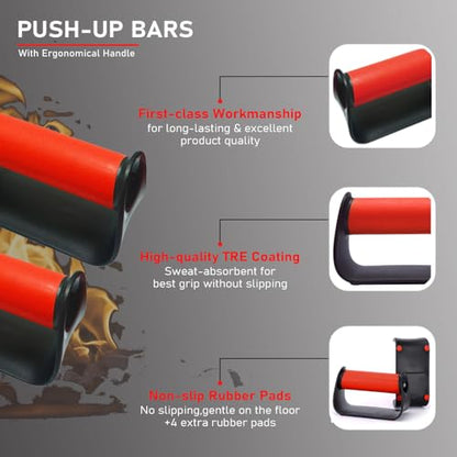 Portable Push Up Handles Bars,Strength Training Push Up Handle,Portable Calisthenics Bar for Home Gym Workout, Pushup Bar Calisthenics Equipment,Bearing capacity 200kg
