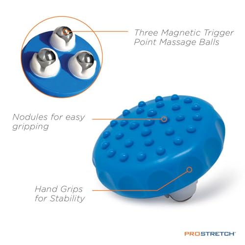 ProStretch Marble Roller, Hand-Held Portable Massage Tool with Magnetic Balls for Acupressure and Muscle Soreness Relief