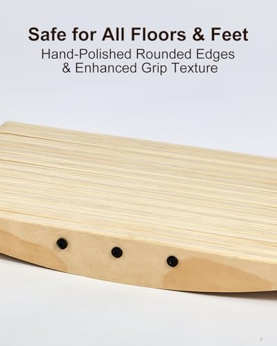 360° Balance Board for Standing Desk, Anti-Fatigue 3D Wobble Board, Boost Focus & Burn Calories Balancing Board, 440lbs Capacity for Adults Kid at Home & Office, Surf & Skate Simulation Foot Stretcher