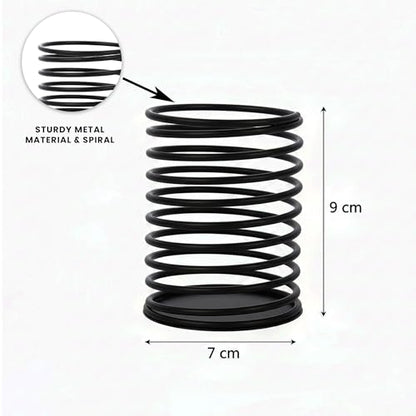 Wire Pencil Holder for Desk | Spring Shaped Pen Cup Holder & Pencil Cup Organizerfor Desk | Multipurpose Cute Pen Holders & Countertop Toothbrush Holders | Unique Stationary Organizer for Desks - style: Style C
