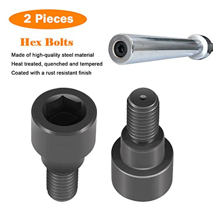 Hex Bolts Fit for Bars of Olympic, Curl Bars, Tricep, Dumbbell(2-Pack)