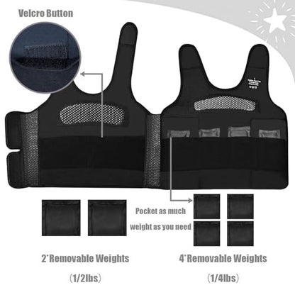 Weighted Vest for Kids Including 6 Removable Weight, (X-Small, Ages 1 to 3) - color: Grey, size: Extra Small