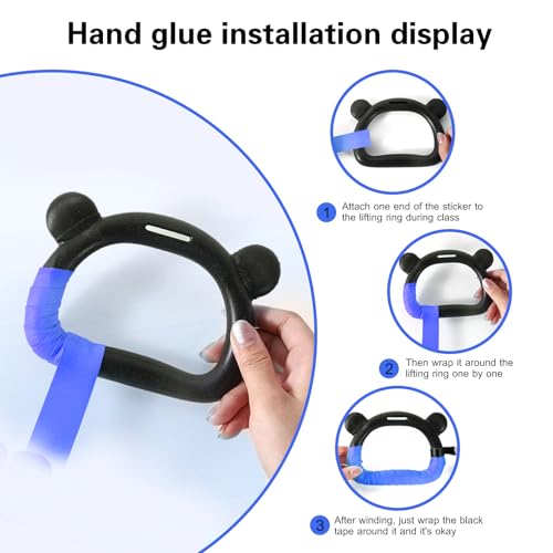 Kids Gymnastics Rings, Children's Home Gym Equipment, Children's Adjustable Strap Strength Training Rings, Pulling Rings for Physical Training - color: Blue