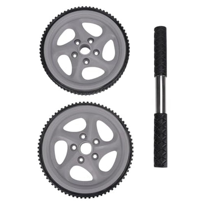 GALPADA Portable Dual Wheel Ab Roller for Home Fitness Core Strength Trainer with Ergonomic Grips Whisper-quiet Wear-resistant Wheels Suitable for Beginners and Advanced Users