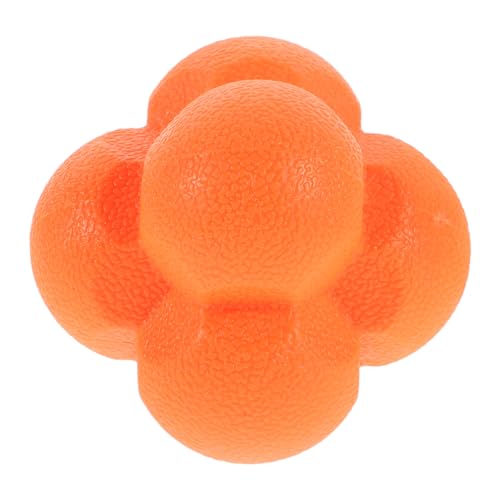 Hexagonal Reaction Ball 7cm Orange Hand-Eye Coordination Agility Training Speed Reflex Trainer for Baseball and Goalkeeper Training
