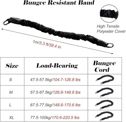 Bungee Resistant Band Anti Breaking, Suspension Aerial Yoga Stretch Rope with Breathable Belt, Bungee Fitness Set for Muscle Building/Body Contouring - size: 57.5-67.5 kg/126.8-148.8 lbs
