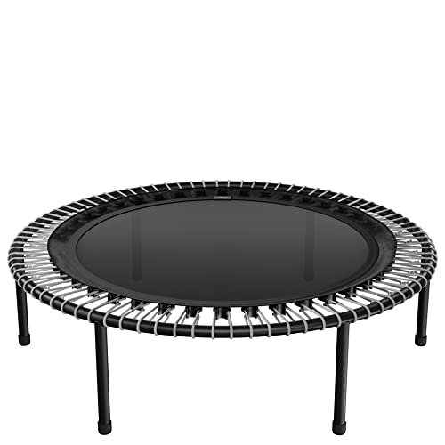 bellicon Mini Trampoline | Bungee Suspension up to 440 lbs | Indoor Fitness Rebounder for Adults | Screw-in Legs - color: Gray, size: 49"