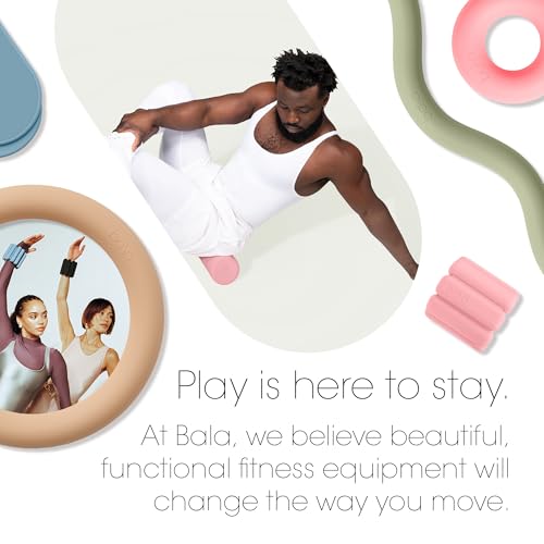 Bala Hourglass Foam Roller (Blush) - Soft Density Back Roller Foam for Physical Therapy, Deep Tissue Muscle Massage, Flexibility & Stretching - Workout Roller for Yoga, Neck, Back & Legs Exercise