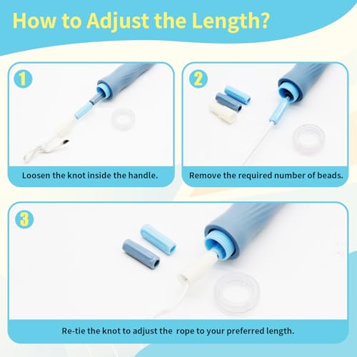 8 Pack Beaded Jump Rope for Kids, Tangle-Free Upgraded Segmented Jumping Rope for Workout, Adjustable Skipping Rope Speed Rope for Men Women with Soft Non-slip Handles