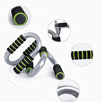 Strong Chrome Push Up Bars - Steel Pushup Stands with Comfortable Foam Grip and Non-Slip in Choice Safe, Sturdy and Less Wrist Strain