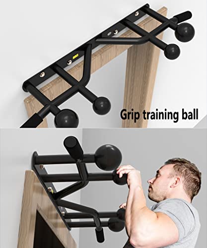 Chin Up Bar Heavy wall Mounted Steel Pull up bar | with a Grip Ball | Home Gym arm Strength Training Horizontal bar | Safe Load 300kg