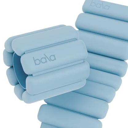 Bala Bangles Wrist & Ankle Weights for Women & Men - Adjustable Weighted Bands - Soft Silicone Arm & Leg Weights for Pilates, Yoga, Walking, Barre, Home Workout & Strength Training Exercise