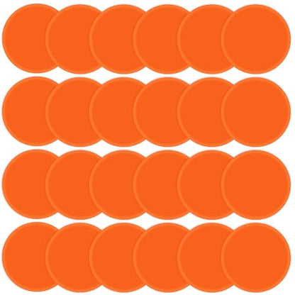 4inch & 9inch Poly Spots Spot Markers for Gym Floor, 12/24 Pcs Flat Cones Non-Slip Rubber Floor Dots Agility Markers for Soccer Basketball Sports Speed Training, Dance, Classroom Activities - style: 24Pcs 4 inch Orange