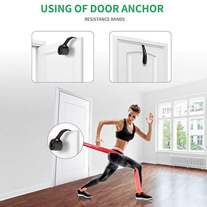 Resistance Bands, Pull Up Bands, Workout Bands for Exercise, Thick Heavy Resistance Band Set with Door Anchor, Elastic Bands for Body Stretching, Training at Home/Gym for Men & Women