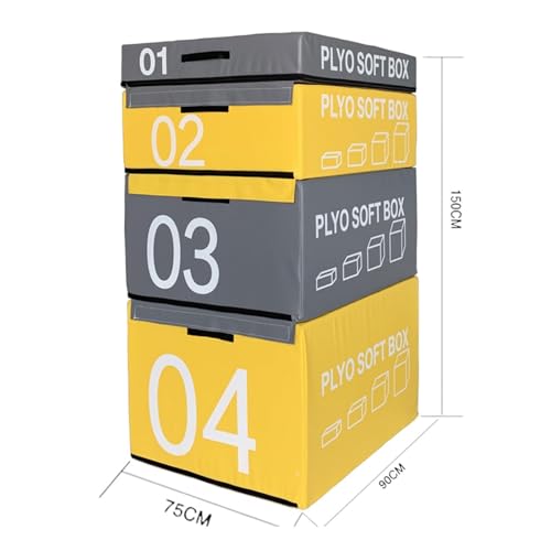 LICOME Jump Box Soft Foam Box Professional Physical Training Combination Box Used for Home Gym and Outdoor Exercise. Suitable for Agility Training and Speed Training - color: A