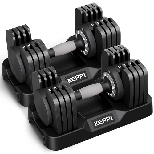 Keppi Adjustable Dumbbells Set of 2, Quick Adjust Weights for Home - style: 40LB-Pair