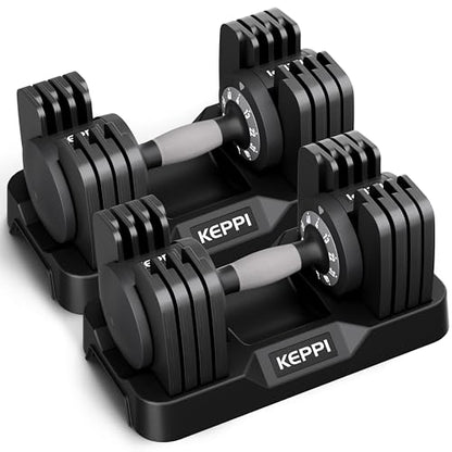 Keppi Adjustable Dumbbells Set of 2, Quick Adjust Weights for Home - style: 40LB-Pair