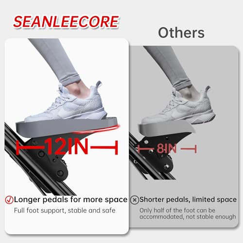seanleecore Stair Stepper Machine for Home with Device Holder & Silicone Floor Mat, Extra-Long Non-Slip Pedals Vertical Climber Exercise Machine
