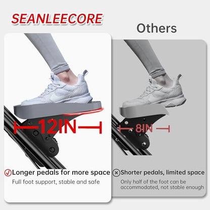 seanleecore Stair Stepper Machine for Home with Device Holder & Silicone Floor Mat, Extra-Long Non-Slip Pedals Vertical Climber Exercise Machine