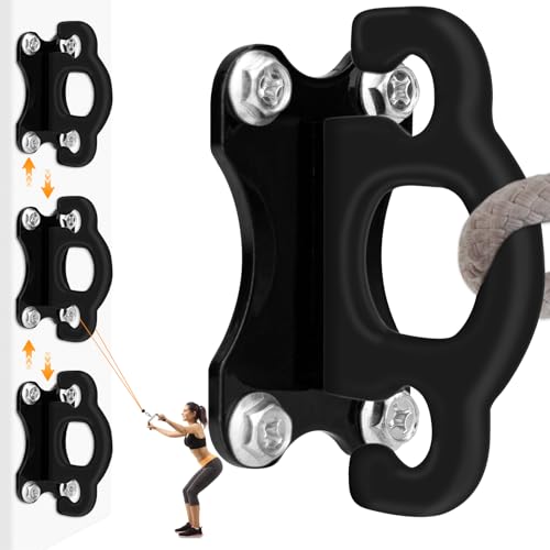 3 PCS Resistance Bands - Workout Wall Mount & Door Anchors for Hanging Straps, Home Gym & Physical Therapy - color: Black