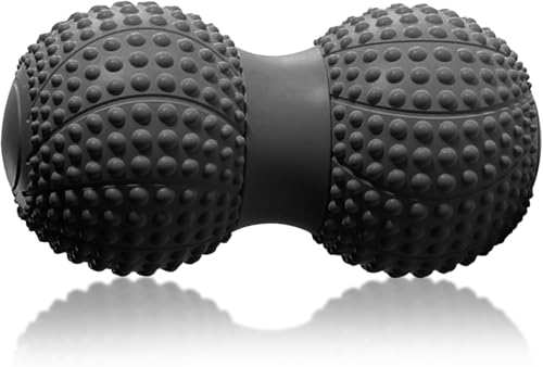Peanut Massage Ball for Deep Tissue, Trigger Point Therapy - color: Black