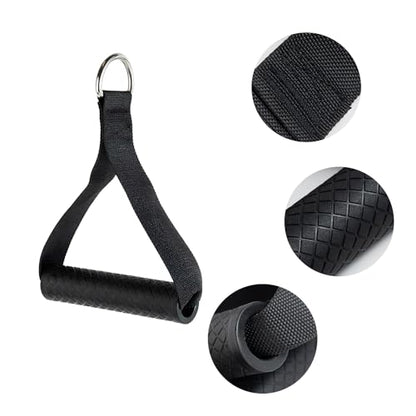 Resistance Band Handles, Double D-Ring Grips, Heavy Duty Exercise Handles for Cable Machine Attachment